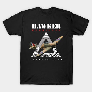 Hawker Hurricane  Royal  Airforce Pilot Gift Battle of Britain T-Shirt